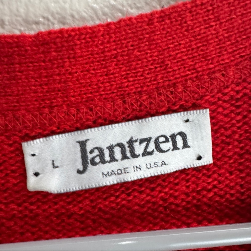 Jantzen Vintage Button Up Sleeveless Sweater - Picture 2 of 6
